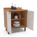 Ver imagem 5 de Balcão para Cozinha 2 Portas 80cm sem Tampo Pérola Off White/Freijó Yescasa