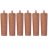 Conjunto 6 Pés Fixos para Cama Box Casal Solteiro Móveis 13cm Mel Dimader - 1