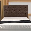 Ver imagem 3 de Cabeceira Casal 1,40m Suede Marrom