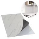 Ver imagem 1 de Kit 10 Placas Autocolantes Mármore Adesivo Vinílico Azulejo Branco Brilhoso 3d Brinovar