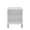 Ver imagem 2 de Balcão Cozinha Aurora 70cm Prateleira Divisória com Pés Cor:branco