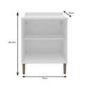 Ver imagem 3 de Balcão Cozinha Aurora 70cm Prateleira Divisória com Pés Cor:branco