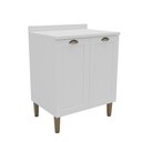 Ver imagem 1 de Balcão Cozinha Aurora 70cm Prateleira Divisória com Pés Cor:branco