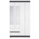 Ver imagem 7 de Guarda Roupa Casal 103cm Espelho Lipion Flex Branco/Titanium/Rosa/Azul a02 - Mpozenato