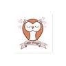 Quadro Decorativo Mãe Coruja Fundo Branco - 50x50cm - Arte Maníacos - 1