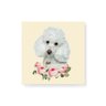 Quadro Decorativo em Tela Canvas Poodle Flores - 50x50cm - Arte Maníacos - 1