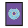 Quadro Decorativo Donut Aul - 23x16,25cm (Moldura em laca preta) - Arte Maníacos - 1