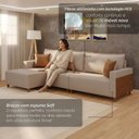 Ver imagem 4 de Sofá Linving com Chaise Confort 318cm 4 Lugares Novo Horizonte