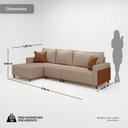 Ver imagem 3 de Sofá Linving com Chaise Confort 318cm 4 Lugares Novo Horizonte