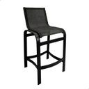 Ver imagem 1 de Banqueta Lótus Baixa 60cm Altura de Alumínio e Tela Sling Preta - Trama Móveis