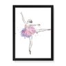 Quadro Decorativo Bailarina Color - 23x16,25cm (Moldura caixa em laca preta) - Arte Maníacos - 1
