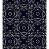 Papel De Parede Floral Geometrico Preto Com Detalhe Branco Para Quarto Sala Modelo Imperial - 1