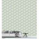 Ver imagem 1 de Papel De Parede Para Quarto Sala Efeito 3D Branco Com Detalhe Verde