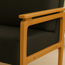 Ver imagem 2 de Kit 2 Poltronas Yasmin para Sala de Estar ou Recepção Madeira Maciça em Linho Premium:preto