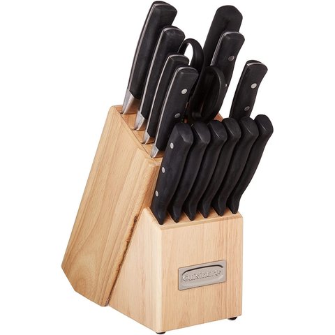 Cuisinart Conjunto de Facas 15 Peças com Bloco de Madeira (preto)