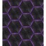 Papel De Parede Preto Com Detalhe Roxo Com Efeito 3D Para Quarto Sala - 2