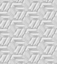 Ver imagem 2 de Papel De Parede Para Sala Quarto Efeito 3D Branco Com Cinza