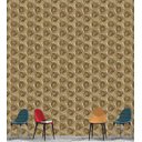 Ver imagem 3 de Papel De Parede Estilo Madeira Geometrico 3D Bege Para Quarto Sala