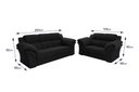Ver imagem 3 de Conjunto Sofá Windsor Velut 3 e 2 Lugares 2,04m e 1,59m - King House