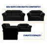 Conjunto Sofá Windsor Velut 3 e 2 Lugares 2,04m e 1,59m - King House - 5