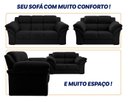 Ver imagem 5 de Conjunto Sofá Windsor Velut 3 e 2 Lugares 2,04m e 1,59m - King House