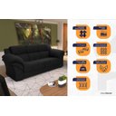 Ver imagem 4 de Conjunto Sofá Windsor Velut 3 e 2 Lugares 2,04m e 1,59m - King House