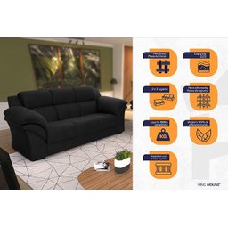 Conjunto Sofá Windsor Velut 3 e 2 Lugares 2,04m e 1,59m - King House - 3