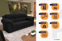 Ver imagem 4 de Conjunto Sofá Windsor Velut 3 e 2 Lugares 2,04m e 1,59m - King House