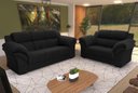 Ver imagem 1 de Conjunto Sofá Windsor Velut 3 e 2 Lugares 2,04m e 1,59m - King House