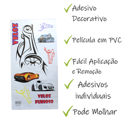 Adesivo Decoração Quarto Menino Carros Veloz Furioso Carrinhos - 5