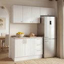 Ver imagem 1 de Cozinha Planejada 3 Peças com Tampo Marselha CabeCasa MadeiraOriginals Branco