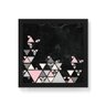 Quadro Decorativo Escandinava Preta Triangulos - 30x30cm (Moldura caixa em laca preta) - Arte Maníac - 1