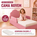 Ver mais imagens de Cama Infantil Nuvem Montessoriana para Menina Design Moderno e Aconchegante com Colchão Rosa