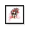Quadro Decorativo Catrina Daphs - 20x20cm (Moldura caixa em laca preta) - Arte Maníacos - 1