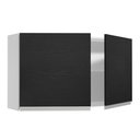 Ver imagem 6 de Armário de Cozinha Aéreo 120 cm 2 Portas Branco/Preto Glamy Madesa