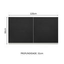 Ver imagem 3 de Armário de Cozinha Aéreo 120 cm 2 Portas Branco/Preto Glamy Madesa