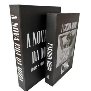 Decoração sala aparador livro fake preto branco chic fashion