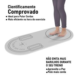 Tapete Pula Corda Absorção de Choque Yoga Antiderrapante Profissional Atividade Física Fitness Exerc - 6