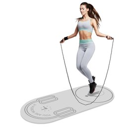 Tapete Pula Corda Absorção de Choque Yoga Antiderrapante Profissional Atividade Física Fitness Exerc - 1