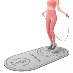 Tapete Pula Corda Absorção de Choque Yoga Antiderrapante Profissional Atividade Física Fitness Exerc - 4
