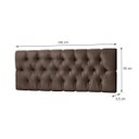 Ver imagem 2 de Cabeceira para Cama Casal Estofada 1.40M Marrom - Rede Móveis