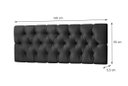 Ver imagem 2 de Cabeceira para Cama Casal Estofada 1.40M Preto - Rede Móveis