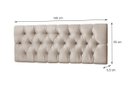 Ver imagem 2 de Cabeceira para Cama Casal Estofada 1.40M Bege - Rede Móveis