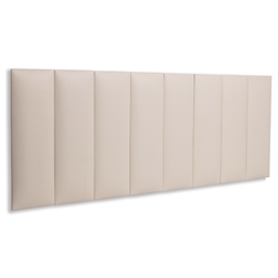 Cabeceira Queen Modulada Reta Cama Box Corino Marfim - 1
