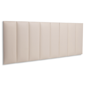 Cabeceira Queen Modulada Reta Cama Box Corino Marfim