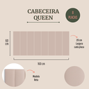 Ver imagem 2 de Cabeceira Queen Modulada Reta Cama Box Corino Marfim