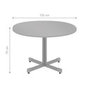 Ver imagem 2 de Mesa de Reunião Redonda Otto Executiva Moderna MDP 120cm Cinza Plata Móveis