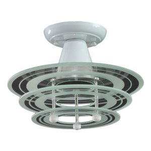 Lustre Plafon Round 3 Vidros Redondos Filetados Sala Quarto
