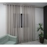Cortina Gaze de Linho 4,00larg x 2,60alt Cinza Decore&Cubra - 2
