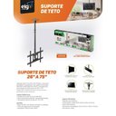 Ver imagem 4 de Suporte de Teto para Tv 32 a 75 Altura Ajustável A05v6 Preto Elg